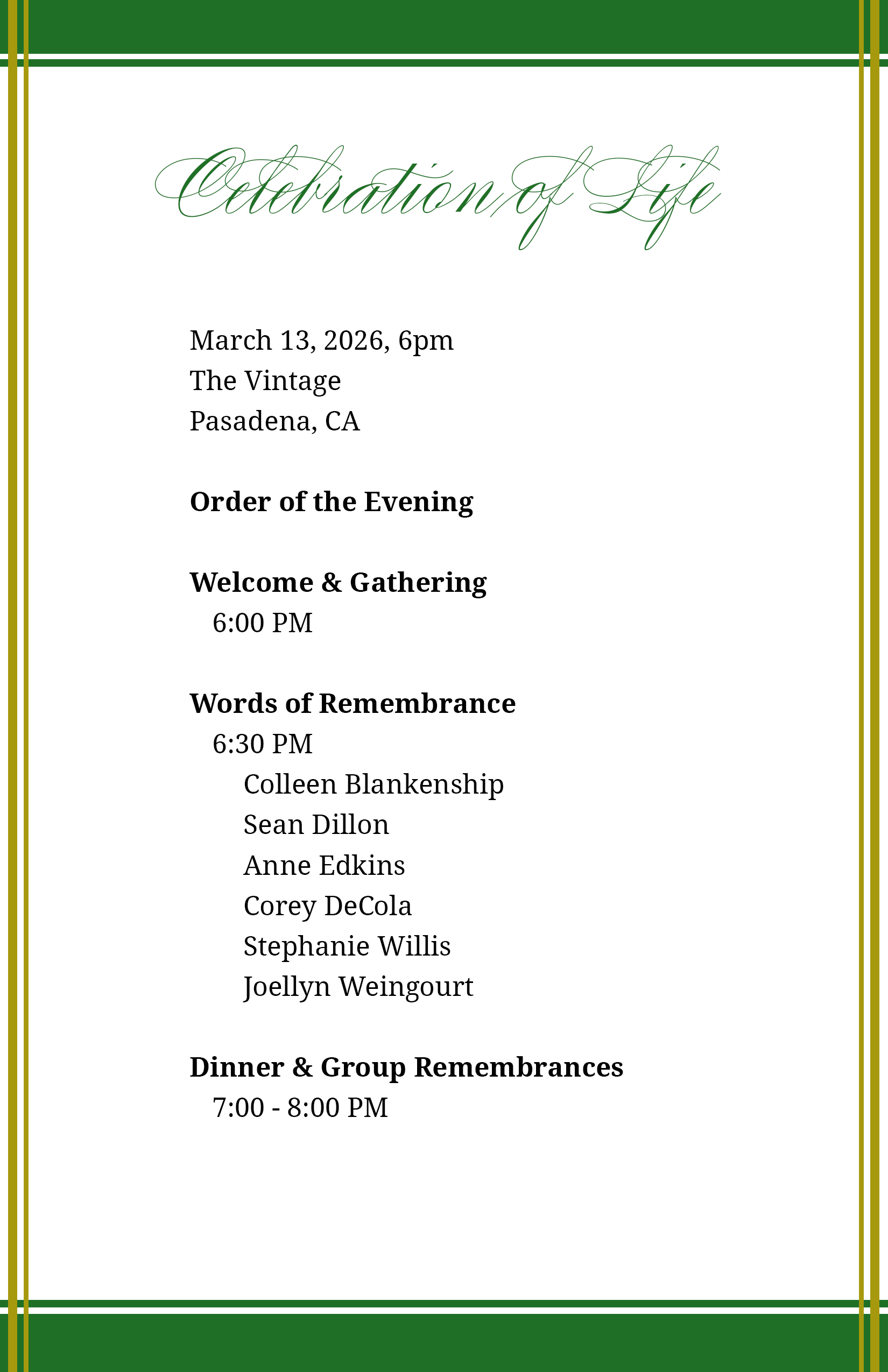 Celebrating the Life of Curtis J Krick